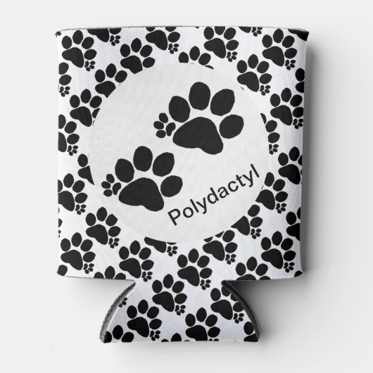 Koelbox - Polydactylkat-Prints (v2) Blikjeskoeler (Voorkant)