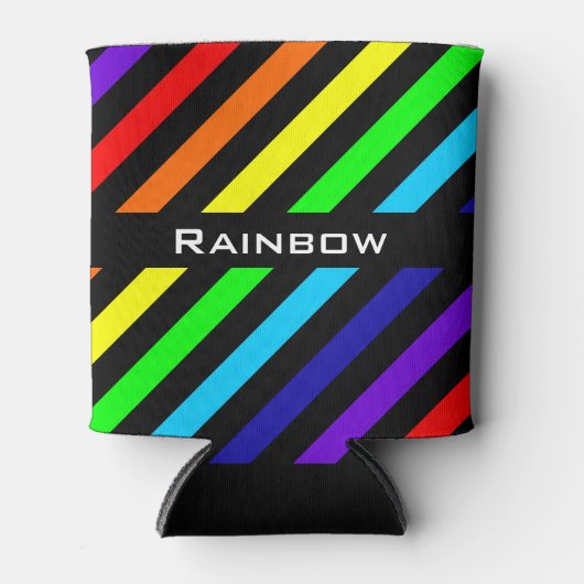 Koelbox regenboogstrips blikjeskoeler (Voorkant)