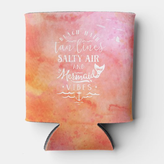 Koelbox - Summer Vibes Tangerine Blikjeskoeler (Voorkant)