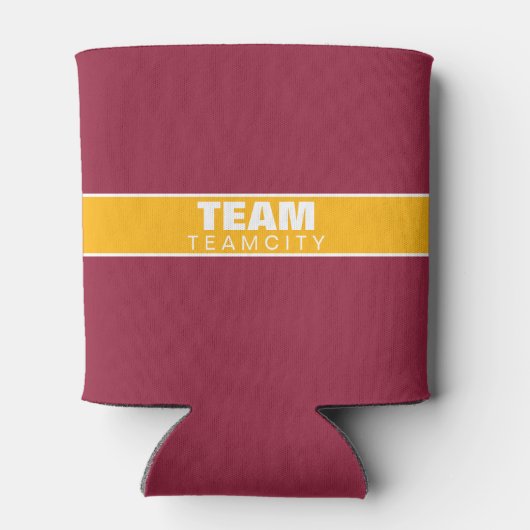 Koelbox - Uw team - (ARI) Rood & Geel Blikjeskoeler (Achterkant)