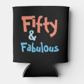 Koelbox van 50 en Fabulous Birthday Blikjeskoeler (Voorkant)