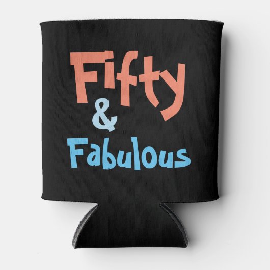 Koelbox van 50 en Fabulous Birthday Blikjeskoeler (Voorkant)