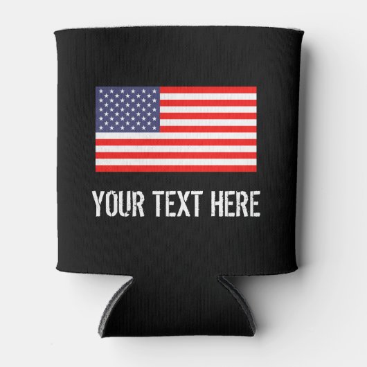 Koelbox van de Amerikaanse patriottische vlag | Pe Blikjeskoeler (Voorkant)