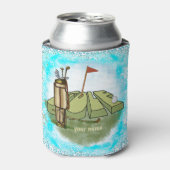 Koelbox van de golfdag blikjeskoeler (Blikje Voorkant)