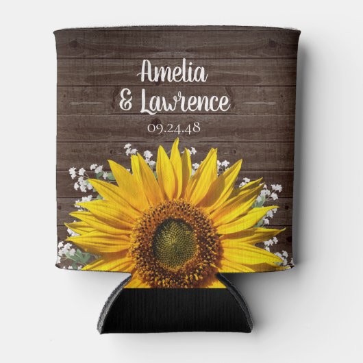 Koelbox van de Rustige Zonnebloem Blikjeskoeler (Voorkant)