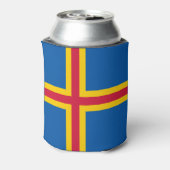Koelbox van de vlag van de Ålandseilanden Blikjeskoeler (Blikje Achterkant)
