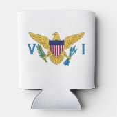 Koelbox van de vlag van de Amerikaanse Maagdeneila Blikjeskoeler (Achterkant)