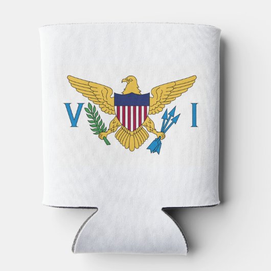 Koelbox van de vlag van de Amerikaanse Maagdeneila Blikjeskoeler (Achterkant)