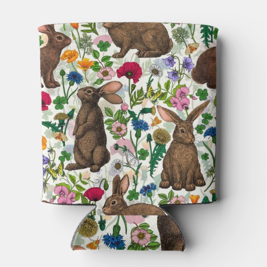 Koelbox van konijnen en bossen blikjeskoeler (Achterkant)