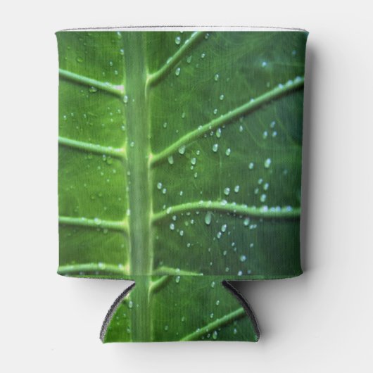 Koelbox van leder- en waterdruppels blikjeskoeler (Voorkant)