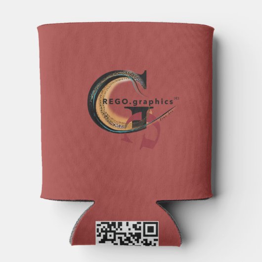 Koelbox versierd met klaprozen In rood Blikjeskoeler (Achterkant)