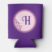 Koelbox - Voeg je initiaal toe - Paarse Blikjeskoeler (Voorkant)