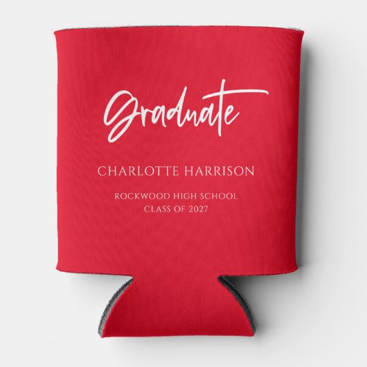 Koelbox voor aangepaste rode en witte graduatie blikjeskoeler (Voorkant)