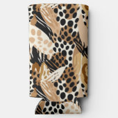 Koelbox voor afdrukken van luipaard seltzer blikjeskoeler (Achterkant)