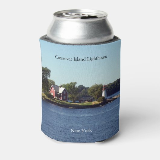 Koelbox vuurtoren van Crossover Island Blikjeskoeler (Blikje Achterkant)