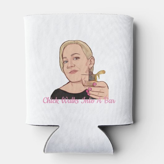 Koelbox - WITTE/PINK Blikjeskoeler (Achterkant)