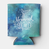 Koelbox - Zeemeermin op Heart Aqua Blikjeskoeler (Voorkant)