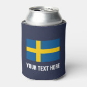 Koelboxxen onder Zweedse vlag | Aangepaste bierhou Blikjeskoeler (Blikje Voorkant)