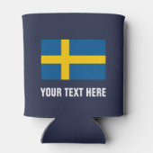 Koelboxxen onder Zweedse vlag | Aangepaste bierhou Blikjeskoeler (Achterkant)