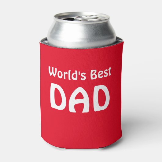 Koelboxxen/Rood/Beste DAD ter wereld Blikjeskoeler (Blikje Voorkant)