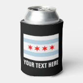 Koelboxxen van de Chicago-vlag | Aangepaste bierho Blikjeskoeler (Blikje Voorkant)