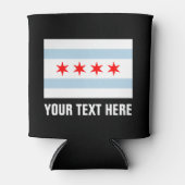 Koelboxxen van de Chicago-vlag | Aangepaste bierho Blikjeskoeler (Voorkant)