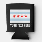 Koelboxxen van de Chicago-vlag | Aangepaste bierho Blikjeskoeler (Achterkant)