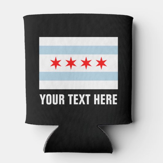 Koelboxxen van de Chicago-vlag | Aangepaste bierho Blikjeskoeler (Achterkant)