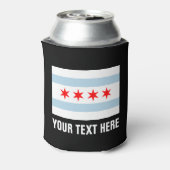 Koelboxxen van de Chicago-vlag | Aangepaste bierho Blikjeskoeler (Blikje Achterkant)