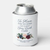 Koelboxxen van de Rustische marine Marsala Floral  Blikjeskoeler (Blikje Voorkant)