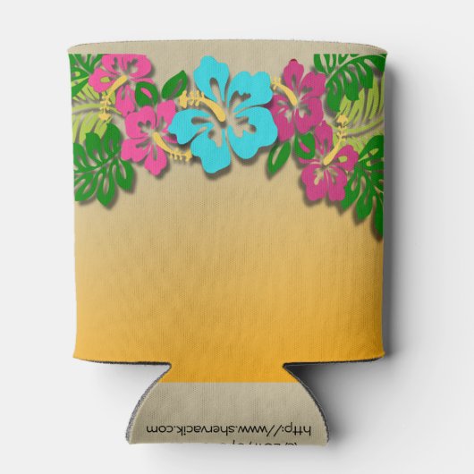 Koelboxxen van Hawaiian Luau Blikjeskoeler (Achterkant)