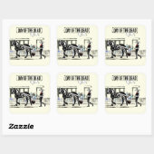 Koeldag van de dode witte en zwarte schil vierkante sticker (Vel)