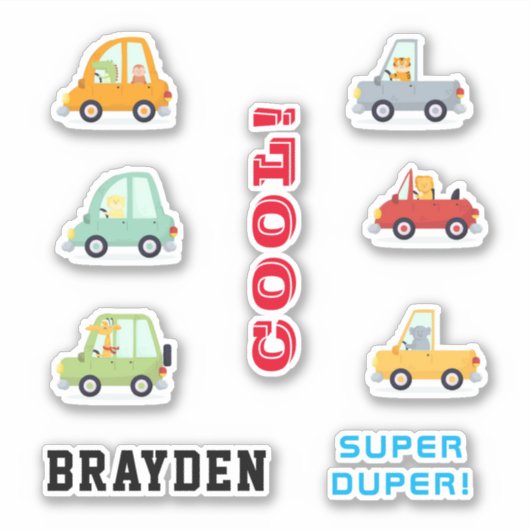 Koeldier in auto's en vrachtwagens sticker (Voorkant)