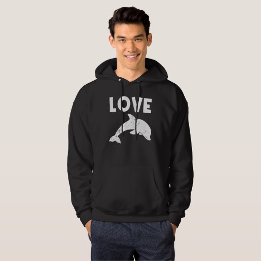Koeldolfijn voor mannen Bottlenose Dolphin Anim Hoodie (Voorkant volledig)