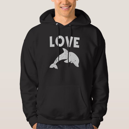 Koeldolfijn voor mannen Bottlenose Dolphin Anim Hoodie (Voorkant)
