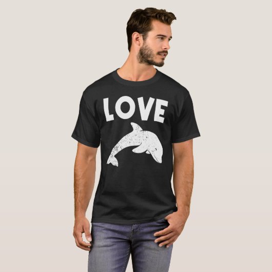 Koeldolfijn voor mannen Bottlenose Dolphin Anim T-shirt (Voorkant volledig)