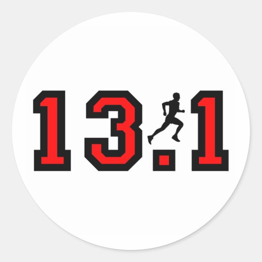 Koele 13.1 halve marathon ronde sticker (Voorkant)