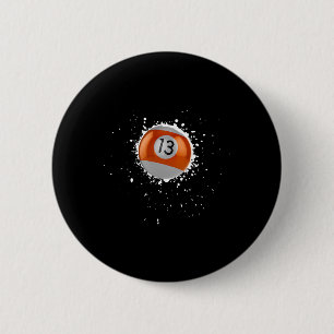 Koele 13-ball Thirteen Pool Biljart Paint Splatte Ronde Button 5,7 Cm
