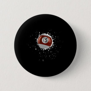 Koele 15-ball Fifteen Pool Biljart Paint Splatter Ronde Button 5,7 Cm
