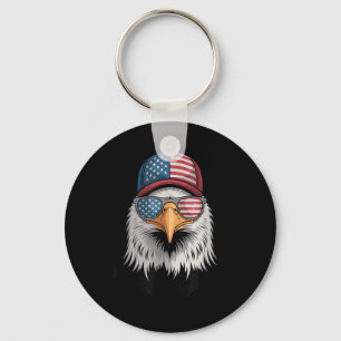 Koele 4th of July Eagle USA Vlag Zonnebrillen Inde Sleutelhanger
