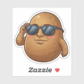 Koele Aardappel Met Zonnebril Sticker (Vel)