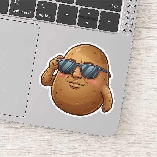 Koele Aardappel Met Zonnebril Sticker (Detail)