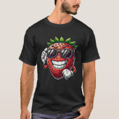 Koele aardbei zonnebril fruitig design t-shirt (Voorkant)