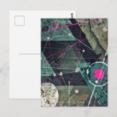 Koele Abstracte Digitale Graffiti Kunst Geometrisc Briefkaart (Voorkant / Achterkant)