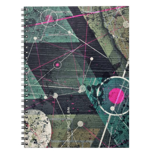 Koele Abstracte Digitale Graffiti Kunst Geometrisc Notitieboek (Voorkant)