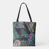 Koele Abstracte Digitale Graffiti Kunst Geometrisc Tote Bag (Achterkant)