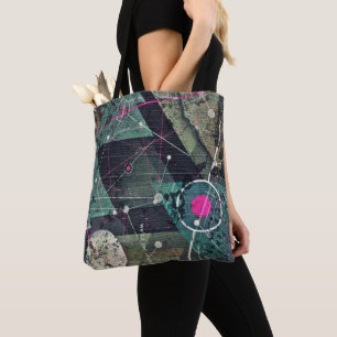 Koele Abstracte Digitale Graffiti Kunst Geometrisc Tote Bag