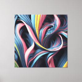 Koele Abstracte Flow Art Pattern 3D-modus Canvas Afdruk