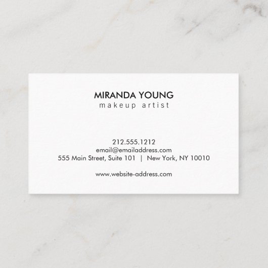 Koele Abstracte meerkleurige Waterverven II Visitekaartje (Achterkant)