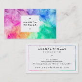 Koele abstracte multi kleur waterverven moderne ku visitekaartje (Voorkant / Achterkant)
